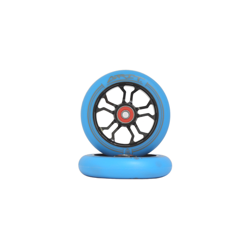 Grit 10R Wheels - 110x24mm Black/Blue PU (Pair)